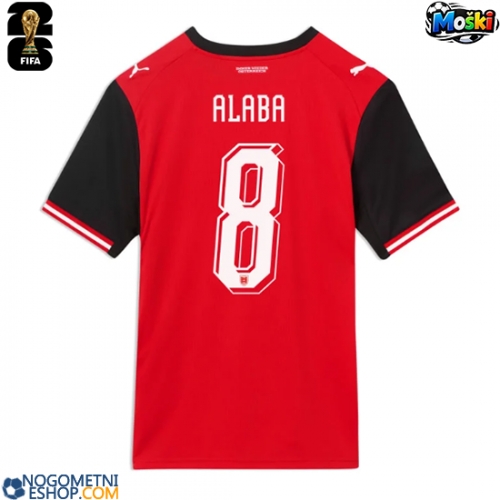 Moški Nogometni dresi Avstrija David Alaba #8 Domači SP 2026 Kratek Rokav